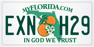 FL license plate EXNH29