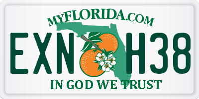 FL license plate EXNH38