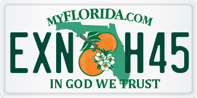 FL license plate EXNH45