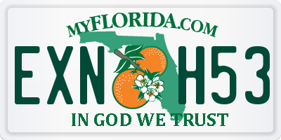 FL license plate EXNH53