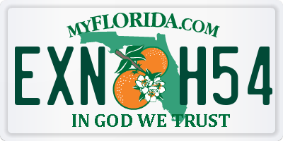 FL license plate EXNH54