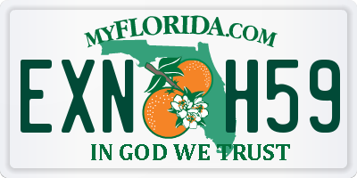 FL license plate EXNH59