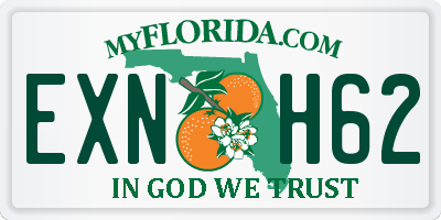 FL license plate EXNH62