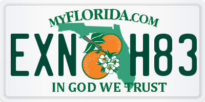 FL license plate EXNH83