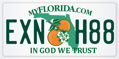 FL license plate EXNH88
