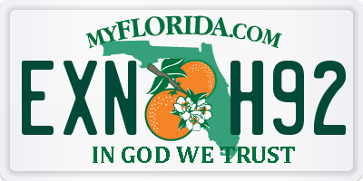FL license plate EXNH92