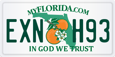 FL license plate EXNH93