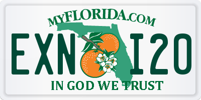 FL license plate EXNI20