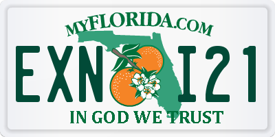 FL license plate EXNI21
