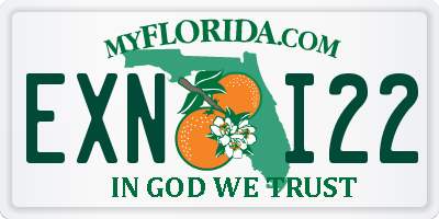 FL license plate EXNI22