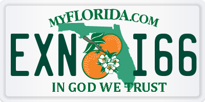 FL license plate EXNI66