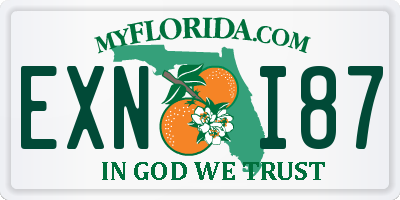 FL license plate EXNI87
