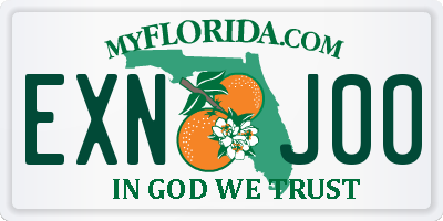 FL license plate EXNJ00