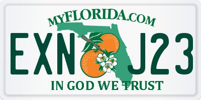 FL license plate EXNJ23
