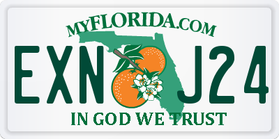 FL license plate EXNJ24