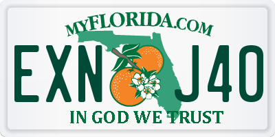 FL license plate EXNJ40