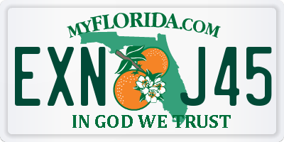FL license plate EXNJ45