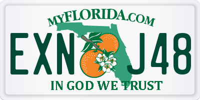FL license plate EXNJ48