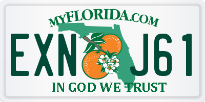 FL license plate EXNJ61