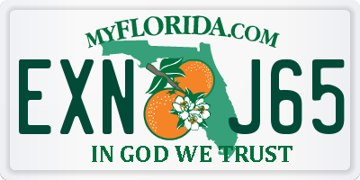 FL license plate EXNJ65