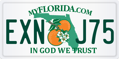 FL license plate EXNJ75