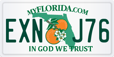 FL license plate EXNJ76