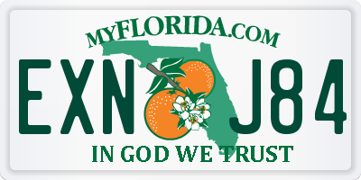 FL license plate EXNJ84