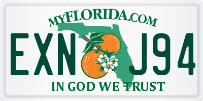 FL license plate EXNJ94