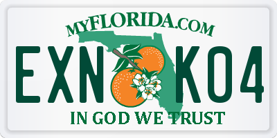 FL license plate EXNK04