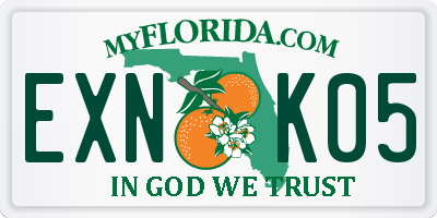 FL license plate EXNK05