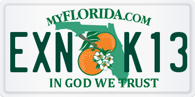 FL license plate EXNK13