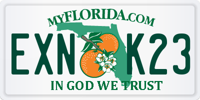 FL license plate EXNK23