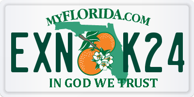 FL license plate EXNK24