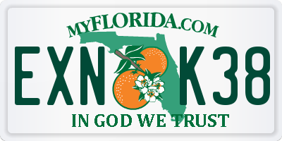 FL license plate EXNK38
