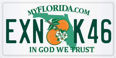 FL license plate EXNK46