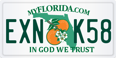 FL license plate EXNK58