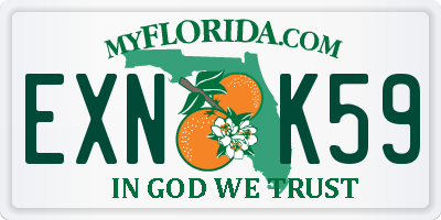 FL license plate EXNK59