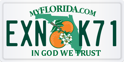 FL license plate EXNK71