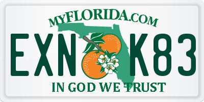 FL license plate EXNK83