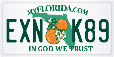 FL license plate EXNK89