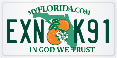 FL license plate EXNK91