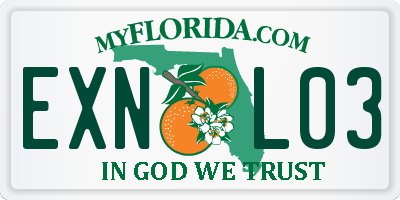 FL license plate EXNL03