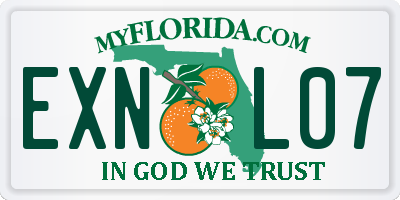 FL license plate EXNL07