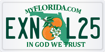 FL license plate EXNL25