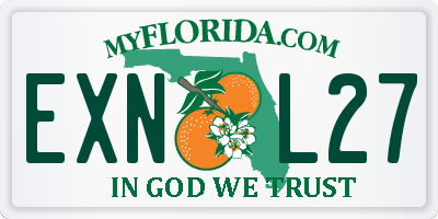 FL license plate EXNL27