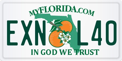 FL license plate EXNL40