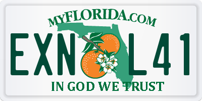 FL license plate EXNL41