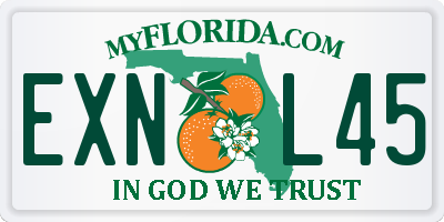 FL license plate EXNL45
