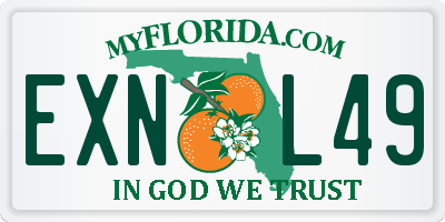 FL license plate EXNL49