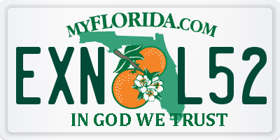 FL license plate EXNL52